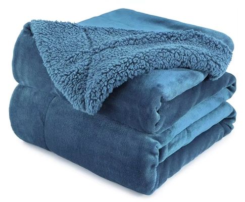 Luxurious Solid Sherpa Comforter Set with Super Soft Sherpa Lining