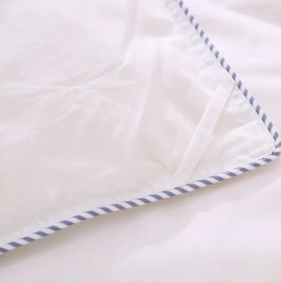 White Home King Size Solid Microfiber Comforter With Piping Duvet Quilt