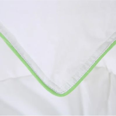 Piping Style Solid Microfiber Comforter Quilting Pattern White Microfiber Duvet Cover