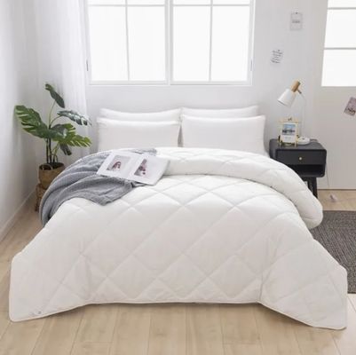 Green Beige Binding Solid Microfiber Comforter Soft Quilt Duvet Polyester Filling