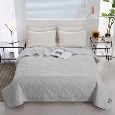 Green Beige Binding Solid Microfiber Comforter Soft Quilt Duvet Polyester Filling