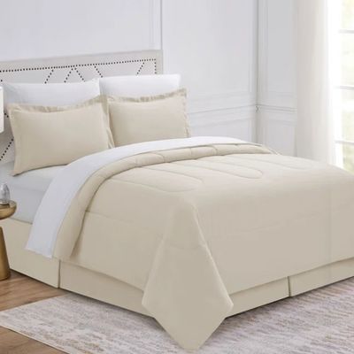 Beige Organic 300 TC Cotton Comforter Virgin Fiber Wholesale