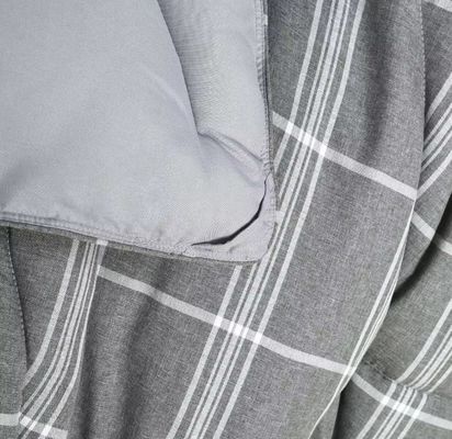 Polyester Grey Striped Cationic Microfiber Polyester Comforter Quilt Hypoallergenic Quilted Bedding Set