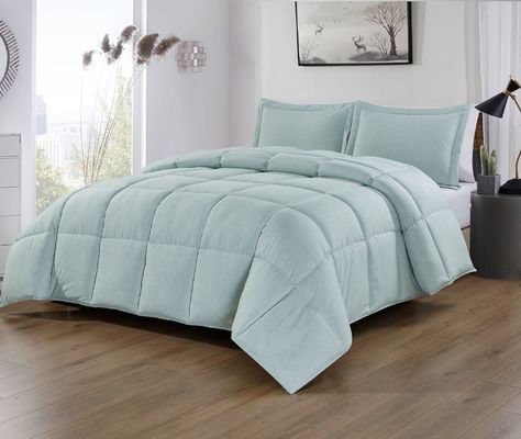 Quilted Cationic Comforter Bedding Aqua Fabric Washable Quilt Bedding Polyester Fill