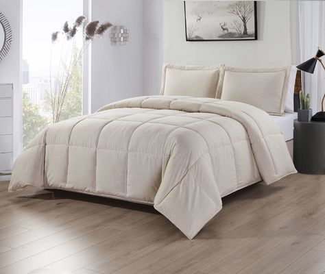 Quilted Polyester Cationic Comforter Khaki Hypoallergenic Quilted Polyester Comforter