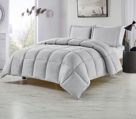 Cozy Grey Cationic Comforter Soft Cationic Fabric Neutral Tones Bedding Essential Grey