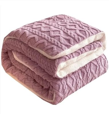 Customized Color Fleece Bedding Set Sherpa Fleece Lined Comforter Polyester Filling