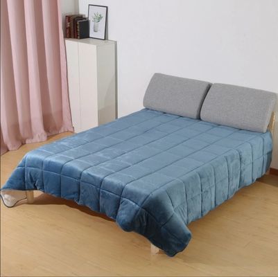 Soft Touch Solid Flannel Comforter Fleece Sherpa Comforter With Box Quilting
