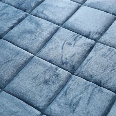 Soft Touch Solid Flannel Comforter Fleece Sherpa Comforter With Box Quilting