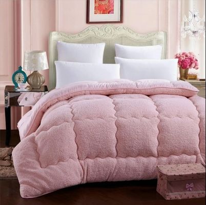 Super Soft Sherpa Fleece Cashmere Quilt with Microfiber Double Side Comforter