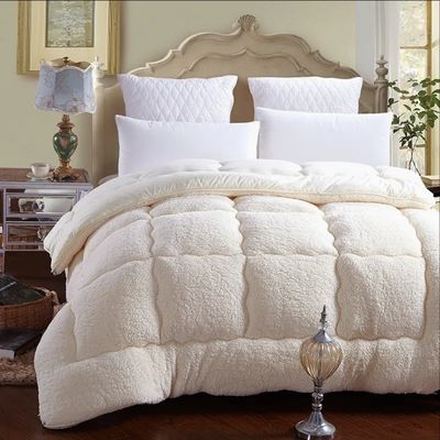 Soft Double Side Fleece Comforter Cashmere Sherpa Quilt Microfiber Bicolor
