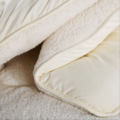 Soft Double Side Fleece Comforter Cashmere Sherpa Quilt Microfiber Bicolor