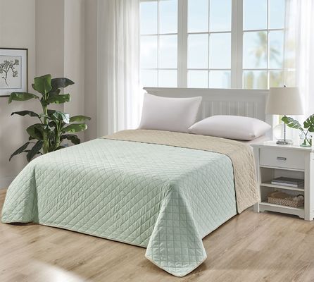 Microfiber Reversible Bed Spread 75gsm Polyester with Ultrasonic Design