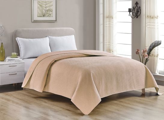 Full Queen King Size Ultrasonic Oversized Bedspreads Beige Summer Bedspreads