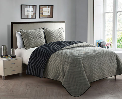 Soft Ultrasonic Quilt Spread Customized Color Microfiber Bedspreads Queen