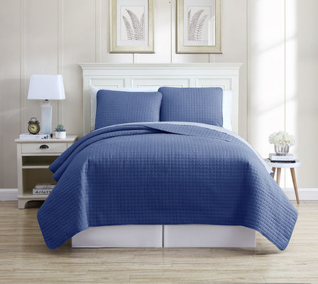 Home Hypoallergenic Ultrasonic Bedspread Set Geometric Pattern Microfiber Bed Spread