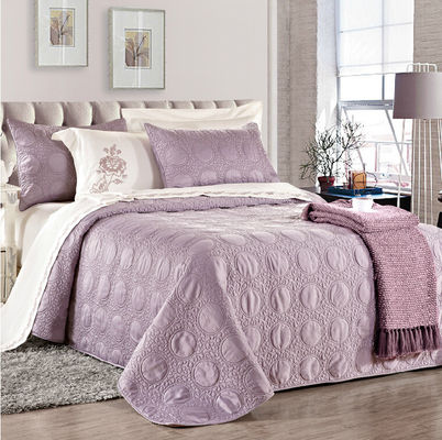 Soft Microfiber Bedspreads Comforters Machine Washable Ultrasonic Comforter Set