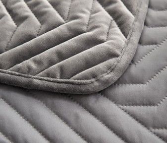 Crystal Velvet Ultrasonic Embossed Bedspread Solid Color Flannel with Cotton Padding Thick Quilted Blanket
