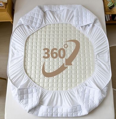 Machine Washable Bedding Mattress Protector Waterproof White Mattress Protector Topper