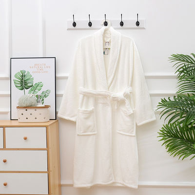 Breathable Knitted Waffle Bathrobe Quick Dry Thermal Waffle Knit Robes For Women Men