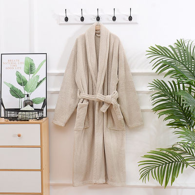 All Season Knitted Waffle Bathrobe Breathable Quick Dry Knitted Waffle Pajama Set