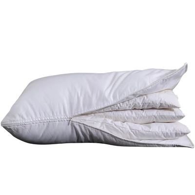 Multilayer Microfiber Sleeping Pillow With Zipper Double Stitching Machine Washable