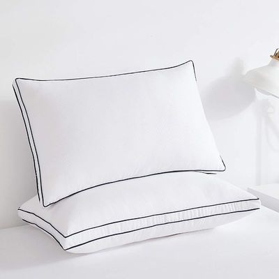 White Microfiber Gusset Pillow Rectangular Microfiber Stuffed Pillow Machine Washable