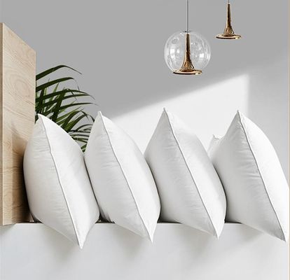 Double Stitching Piping Microfiber Pillow Microfiber Cushion Medium Firmness For Restful Sleep