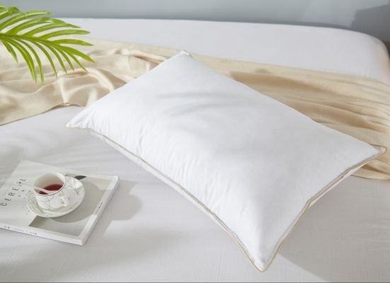 Breathable 100% Cotton Pillow Polyester Filling Silk Filled Pillows Machine Washable