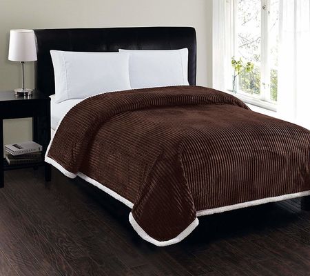 Jacquard Style Brown Flannel Blanket All Season Plain Ultra Soft Blanket