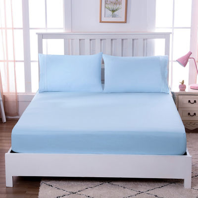 Soft 300 Thread Count Cotton Bed Sheet Set Breathable Bed Sheets In Various Colors