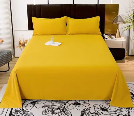 All Season Plain 100% Cotton Flat Sheets King Size Single Cotton Fitted Sheet Hypoallergenic