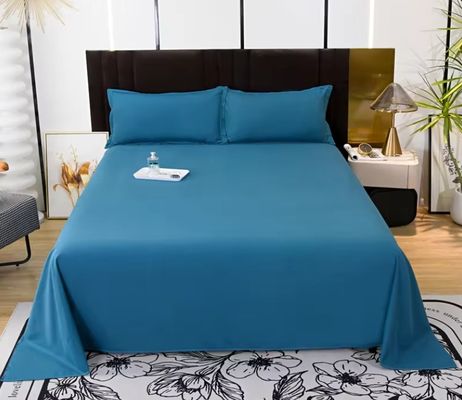 All Season Hypoallergenic Plain Cotton Bed Sheet Set Soft 400 Thread Count Machine Washable
