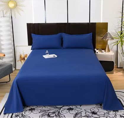 Egyptian Hypoallergenic Cotton All Season Plain Bed Sheet Set With Pillowcases