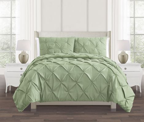 Luxurious Hypoallergenic Pleated Microfiber Duvet Cover Set With Corner Ties