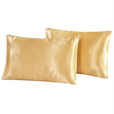 White Gray Beige Blue Solid pillow protector cover Set with Hidden Zipper Closure