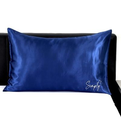 Hidden Zipper Closure Satin Pillow Cases Set In White Gray Beige Blue Custom Color