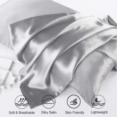 Soft Satin Bedding Pillow Case Set Moisture Wicking Bedding Pillow Protector Covers