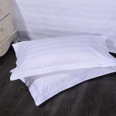 Hypoallergenic Satin Striped Pillow Cases Grey Pillow Cases In White Beige Blue