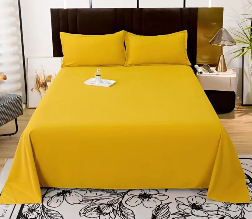 All Season Plain 100% Cotton Flat Sheets King Size Single Cotton Fitted Sheet Hypoallergenic