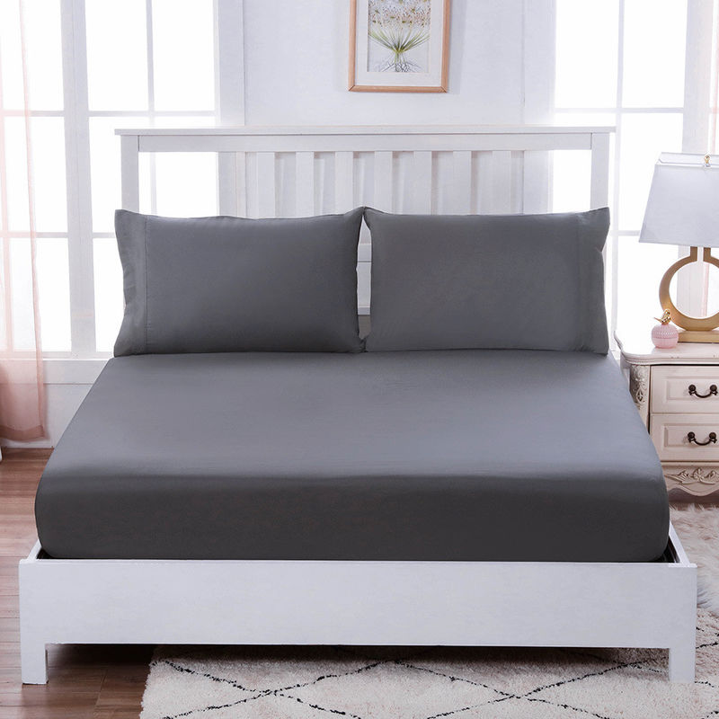 Hypoallergenic Cotton Bed Sheet Set All Season Sustainable Bed Linen Soft Luxury Sateen Feel