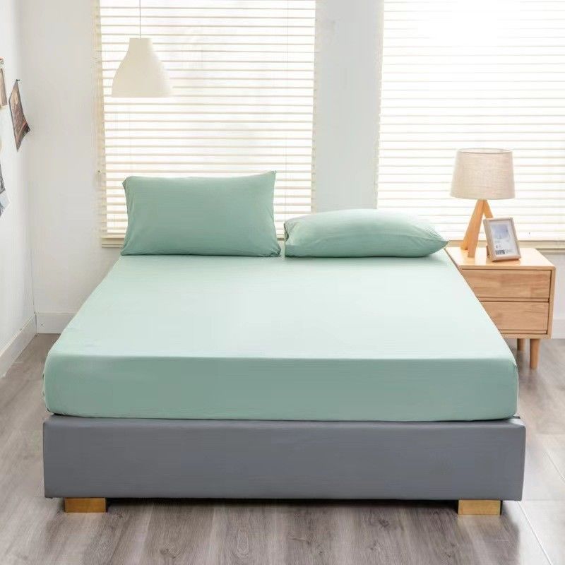 Custom Color All Season Cotton Bed Sheet Set Hypoallergenic Plain Style in 233/300/400 Thread Count