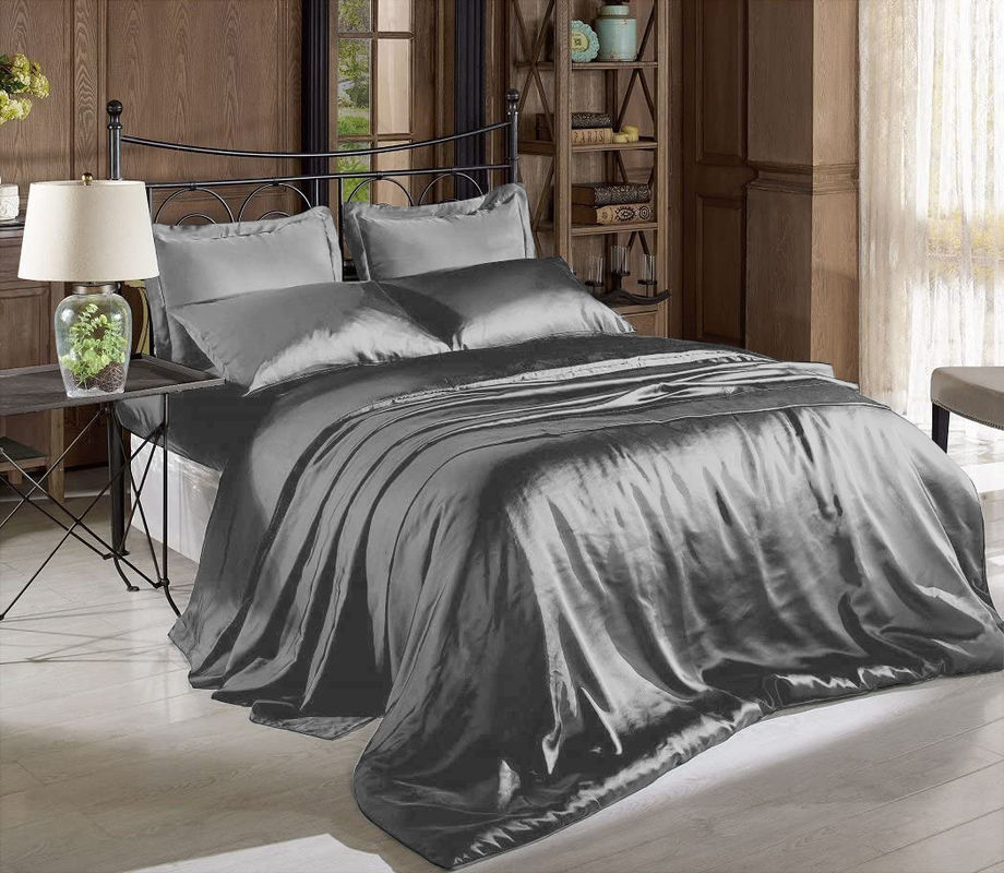 Fitted Satin Bed Sheet Full Size Satin Top Sheet For Cozy Sleep