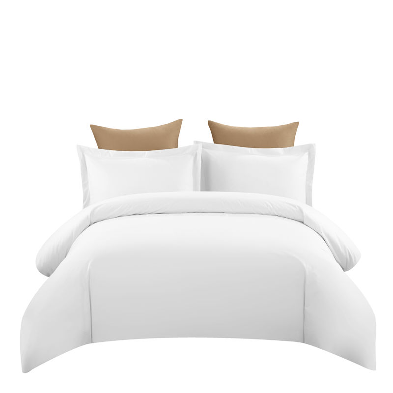 Solid Color 100% Microfiber Duvet And Pillow Cover Set Suitable Plain Pattern