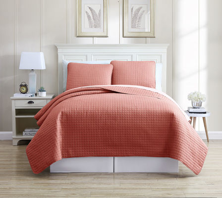 Set di coperte da letto in microfibra ad ultrasuoni lavabili in poliestere