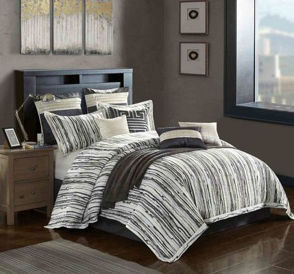 Luxurious Soft 100% Cotton Printed Duvet Cover Set Dengan Penutupan Zipper